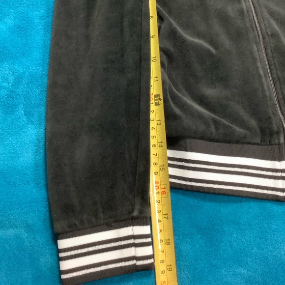 Juicy Couture Velour Jogger Pants 34 x 30 Zip Up Hoodie Tracksuit Set - Picture 5 of 13